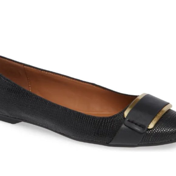 Calvin Klein Shoes - Calvin Klein Oneta Black Ballet Flat 8.5M